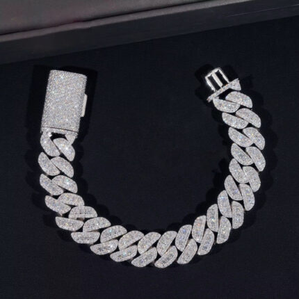 10mm Cuban Link Bracelet - White